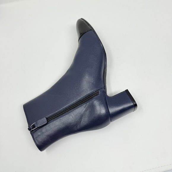 New Stuart Weitzman Milla 60 Leather Bootie Blue Sz 7.5 - Picture 12 of 15